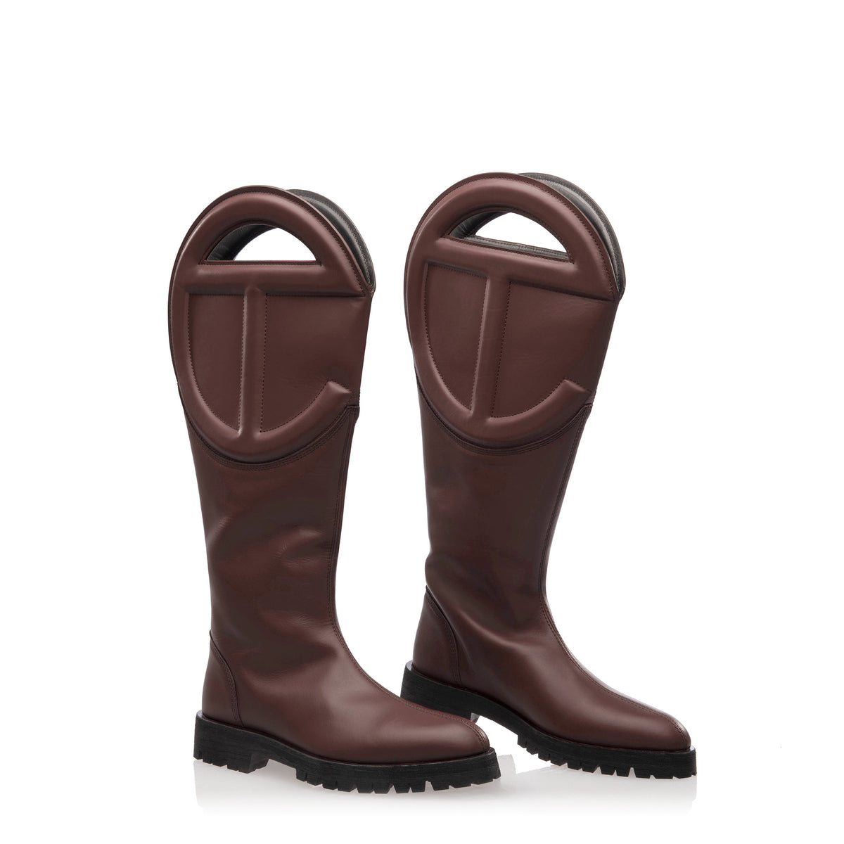TELFAR LOGO BOOT CHOCOLATE