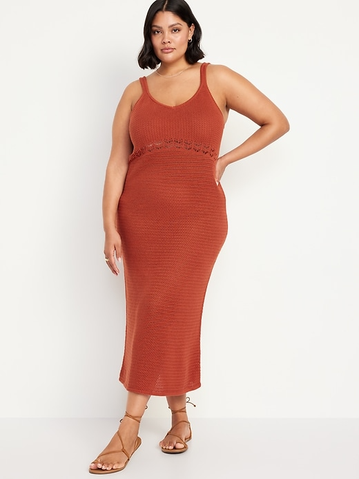 Sleeveless Crochet Midi Dress