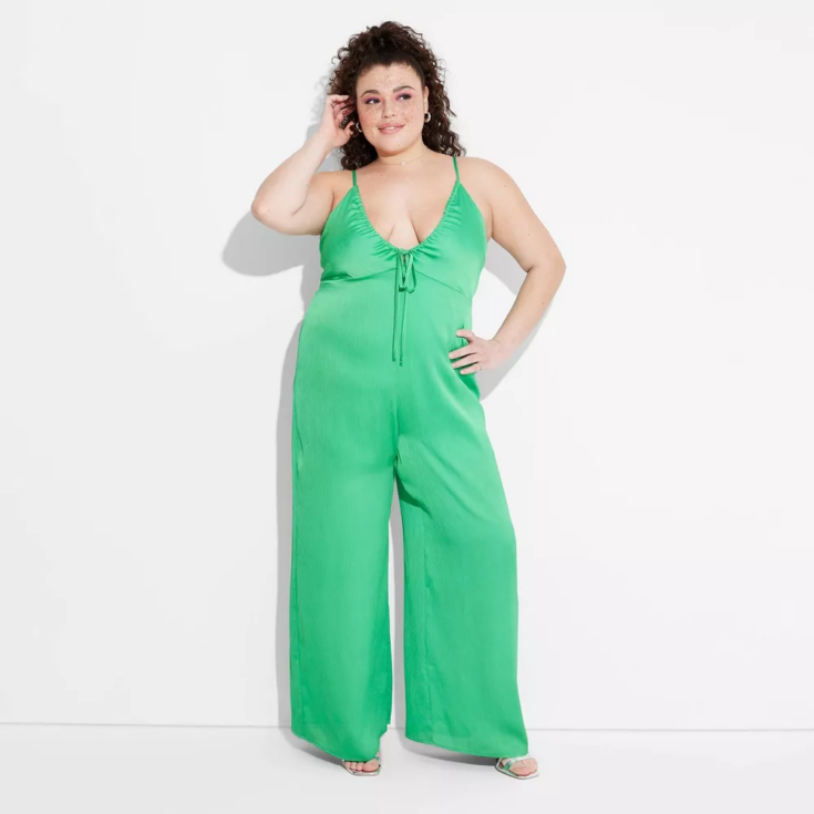 Satin Wide Leg Jumpsuit Wild Fable
