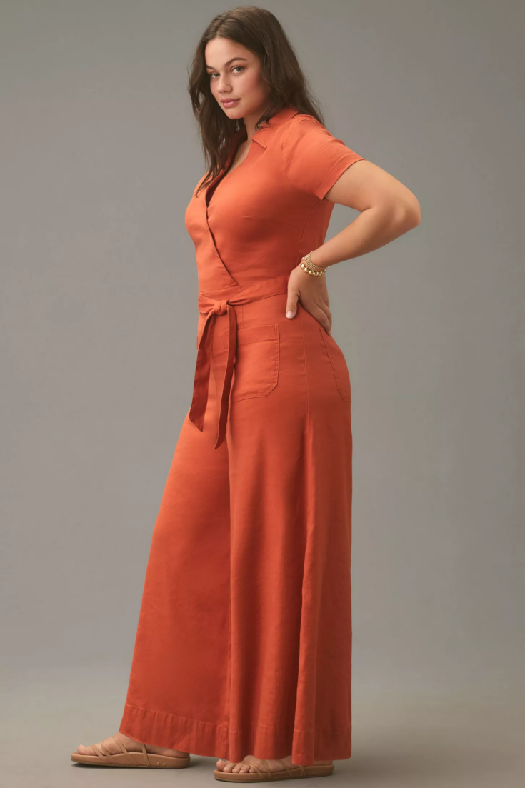 The Colette Wrap Jumpsuit by Maeve Linen Edition